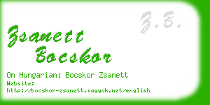 zsanett bocskor business card